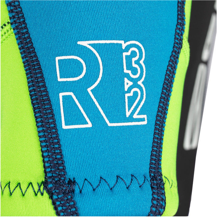 2024 Gul Junior Response 3/2mm Rug Ritssluiting Shorty Wetsuit RE3322-C1 - Navy / Lime